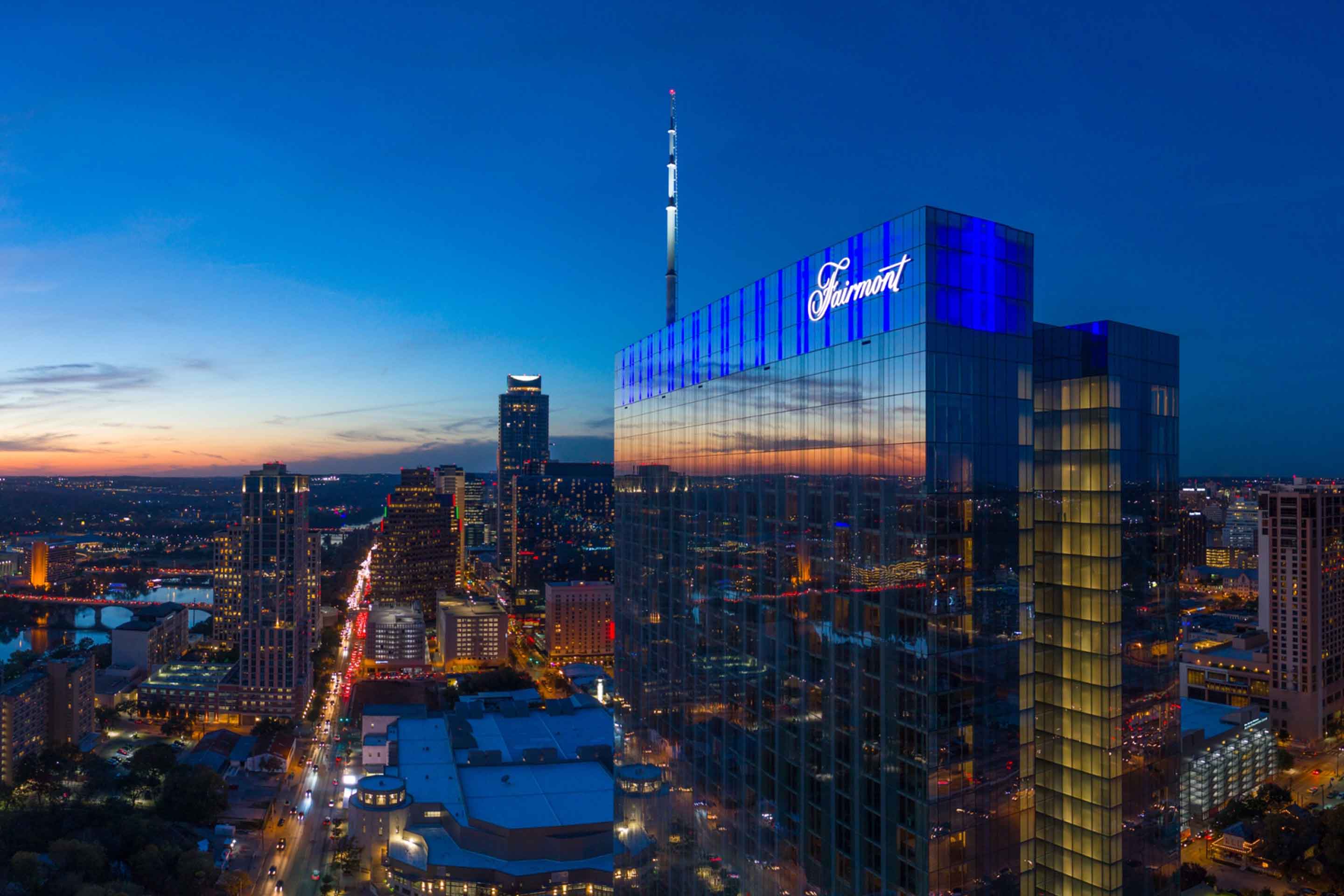 Fairmont-Austin sunset-signage