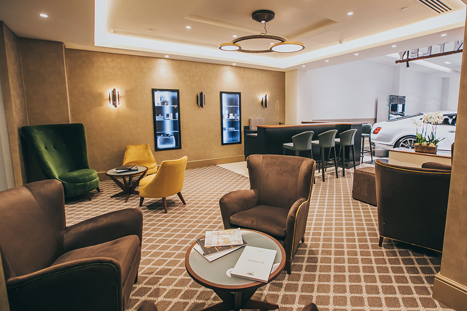 bentley-showroom decor