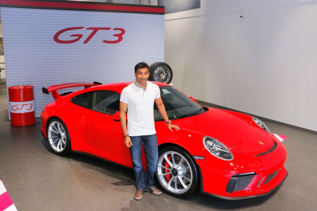 India’s first F1 driver Porsche 911 GT3